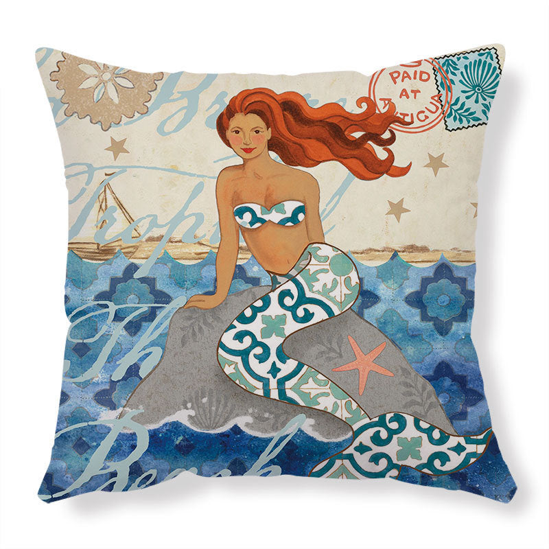 Cushion Covers Sea Turtle Printed Throw Pillow Cases For Home