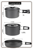 Camping Cookware Set for 1-7 Persons, Lightweight and Portable