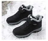Women Boots Men Boots Winter Plush Leather Waterproof