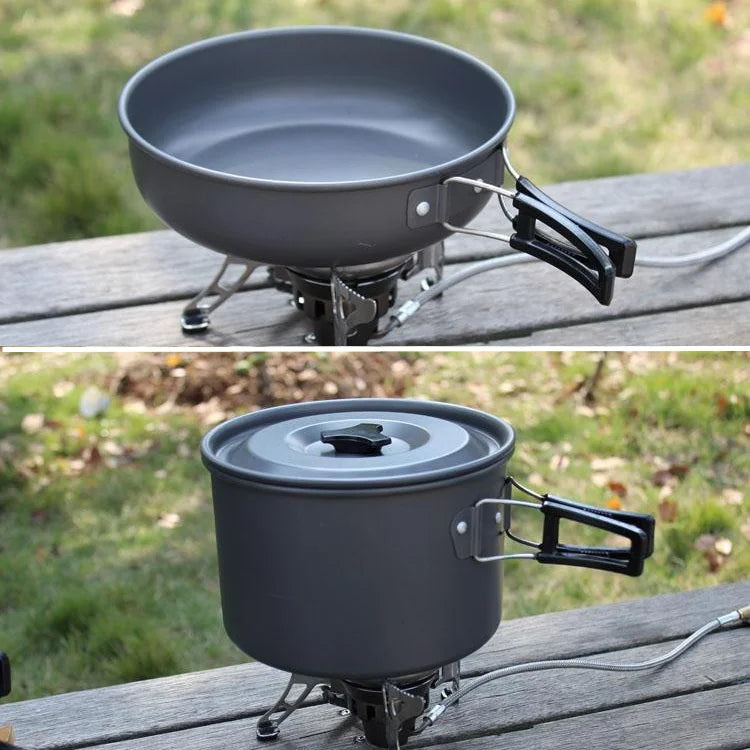 Camping Cookware Set for 1-7 Persons, Lightweight and Portable