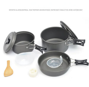 Camping Cookware Set for 1-7 Persons, Lightweight and Portable
