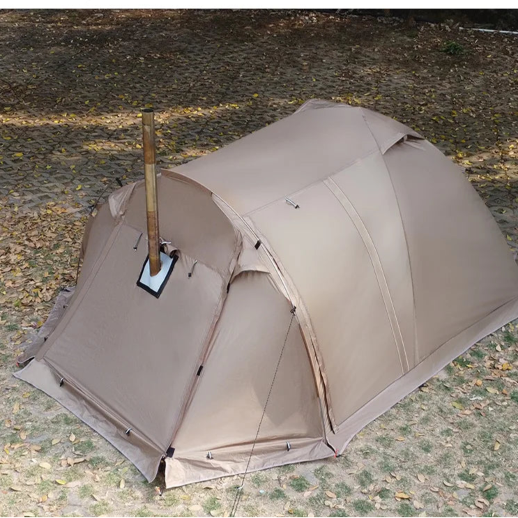 Fireproof Hot Extend Dome with with Stove Jack & Snow Skirt, Tent 2 Person