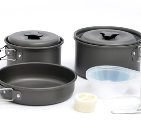 Camping Cookware Set for 1-7 Persons, Lightweight and Portable
