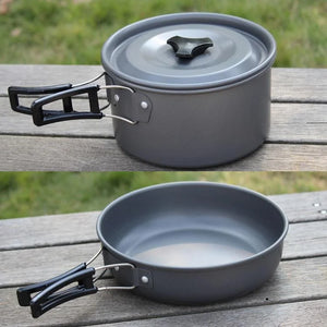 Camping Cookware Set for 1-7 Persons, Lightweight and Portable