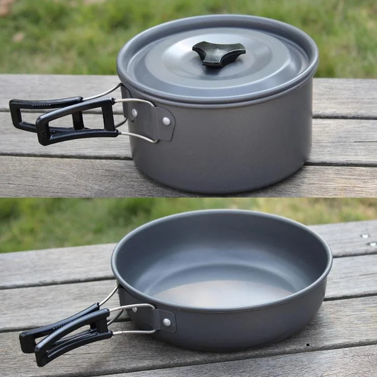 Camping Cookware Set for 1-7 Persons, Lightweight and Portable