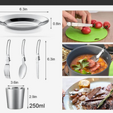 Outdoor camping cooking set lightweight aluminum products