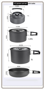 Camping Cookware Set for 1-7 Persons, Lightweight and Portable