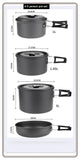 Camping Cookware Set for 1-7 Persons, Lightweight and Portable