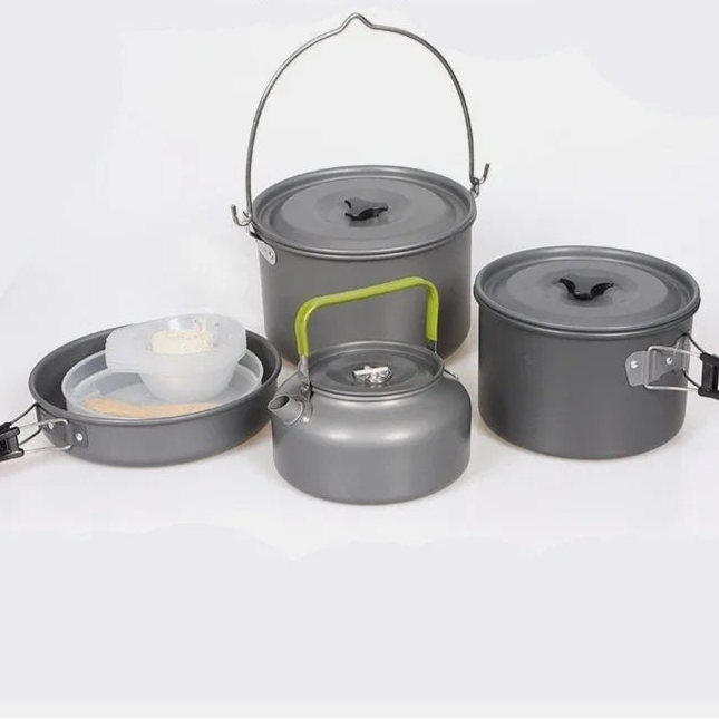 Camping Cookware Set for 1-7 Persons, Lightweight and Portable