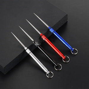Titanium Outdoor EDC Portable Multi-Purpose Toothpick Bottle Fruit Fork Camping Tool