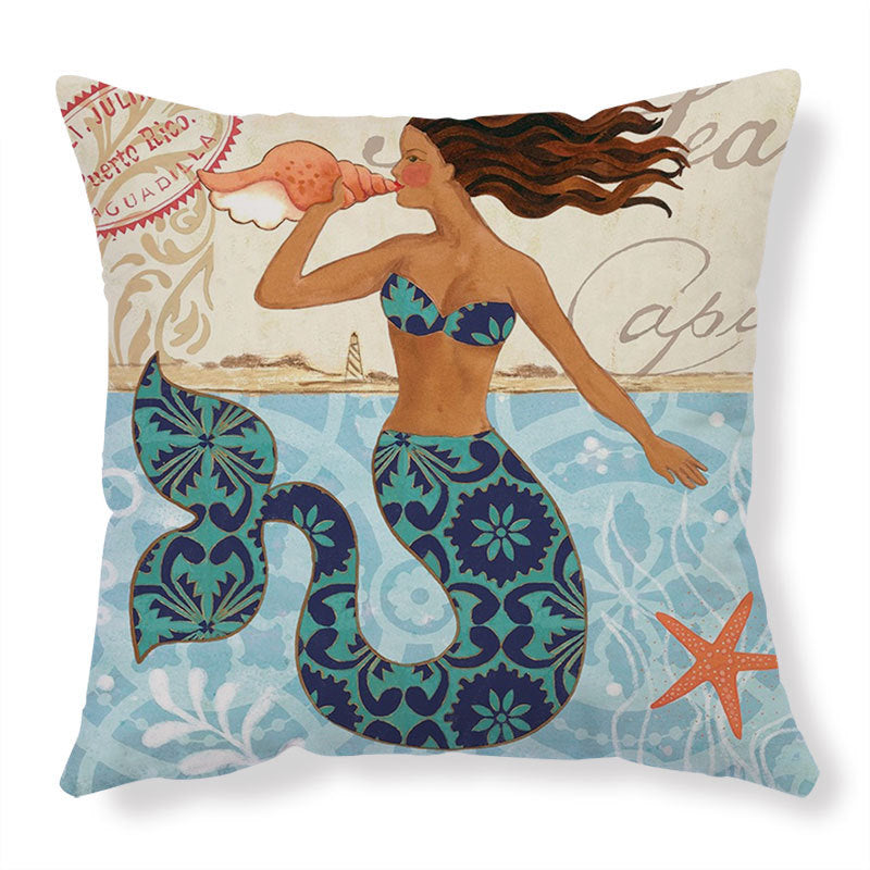 Cushion Covers Sea Turtle Printed Throw Pillow Cases For Home