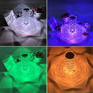 Creative Crystal Diamond Table Lamp Rechargeable Acrylic