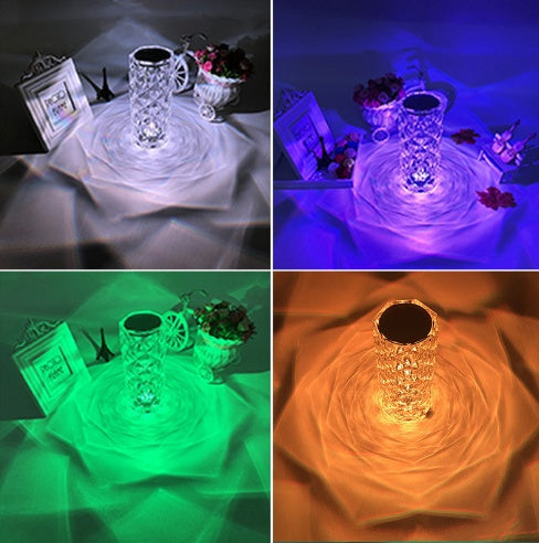 Creative Crystal Diamond Table Lamp Rechargeable Acrylic
