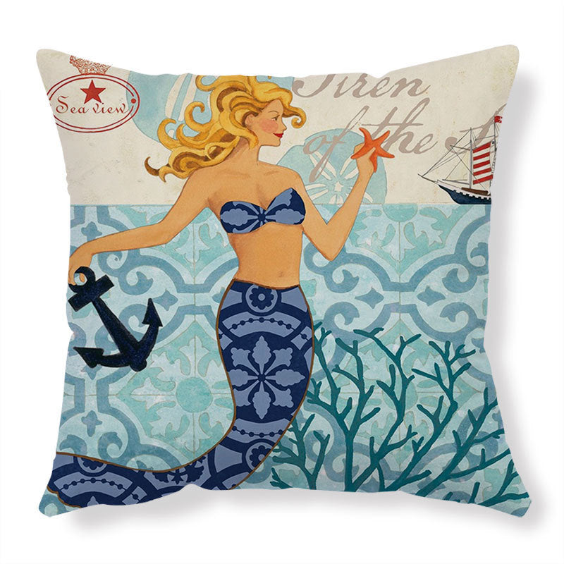 Cushion Covers Sea Turtle Printed Throw Pillow Cases For Home