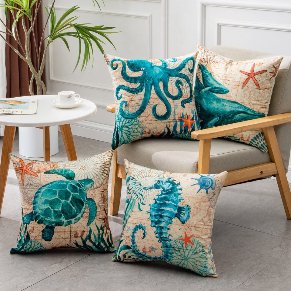 Sea Turtle Pillow | Cushion Covers|Sea Turtle Pillow|Wanderlustprogear