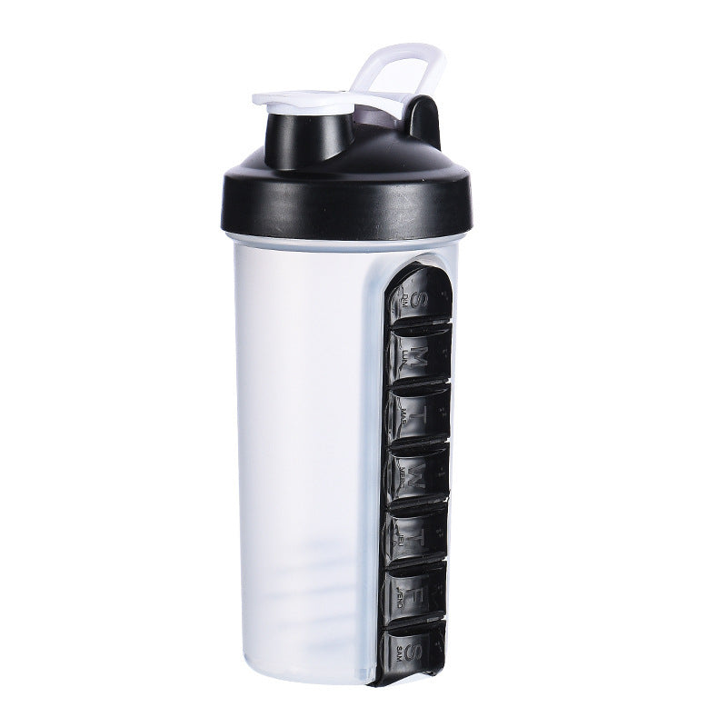 Portable Water Bottle One Week Use Medicine Box Cup